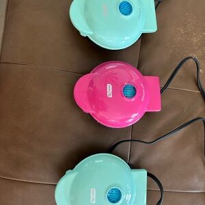 Ash Mini Waffle Maker Set - Pink and Mint